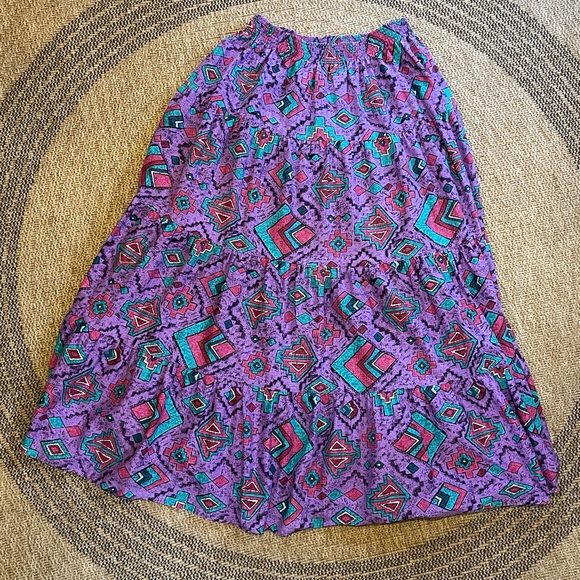 Vintage America America Geometric Print Skirt - Picture 4 of 7